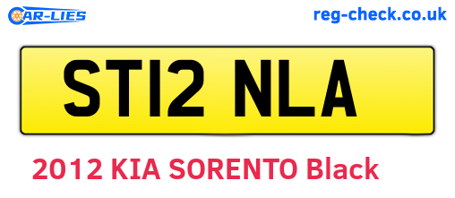 ST12NLA are the vehicle registration plates.