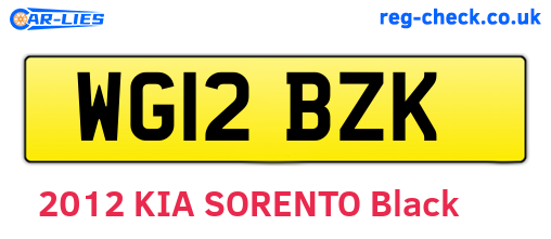 WG12BZK are the vehicle registration plates.
