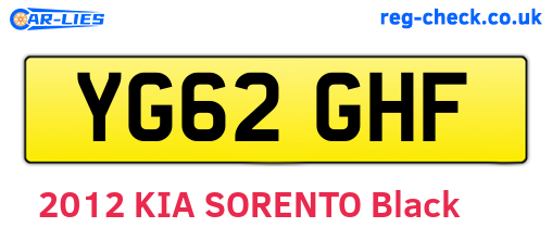 YG62GHF are the vehicle registration plates.