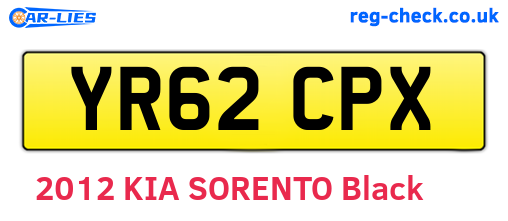 YR62CPX are the vehicle registration plates.