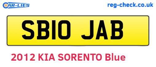 SB10JAB are the vehicle registration plates.