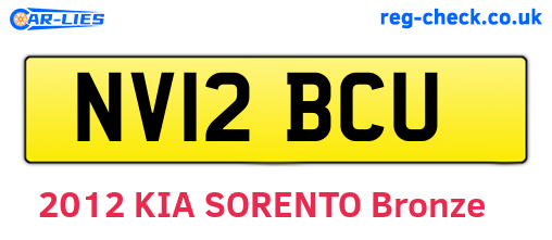 NV12BCU are the vehicle registration plates.
