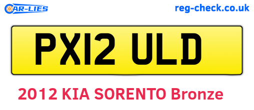 PX12ULD are the vehicle registration plates.