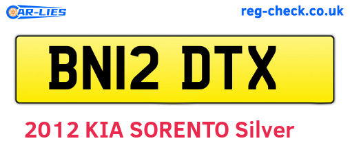 BN12DTX are the vehicle registration plates.