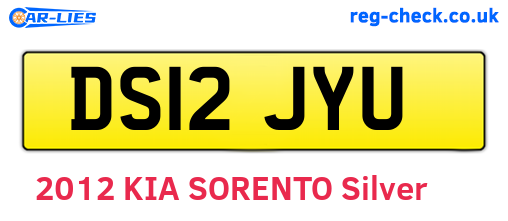 DS12JYU are the vehicle registration plates.