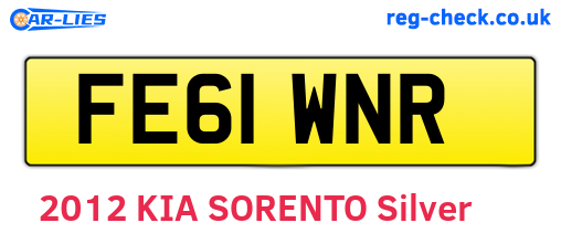 FE61WNR are the vehicle registration plates.