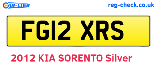 FG12XRS are the vehicle registration plates.