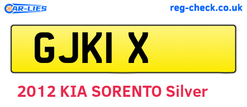 GJK1X are the vehicle registration plates.