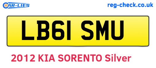 LB61SMU are the vehicle registration plates.