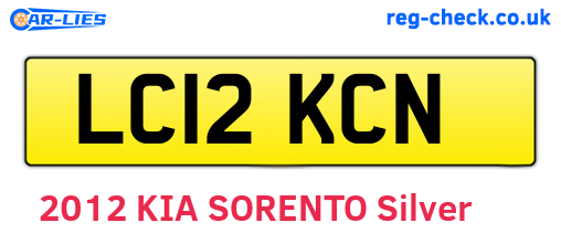 LC12KCN are the vehicle registration plates.
