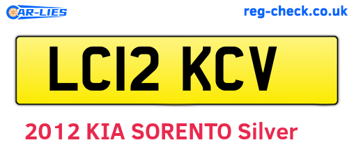 LC12KCV are the vehicle registration plates.