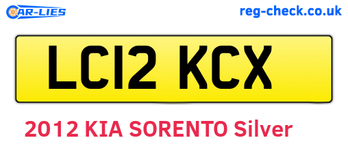 LC12KCX are the vehicle registration plates.