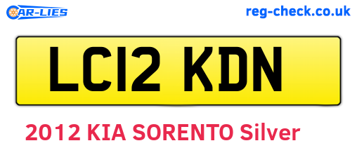 LC12KDN are the vehicle registration plates.