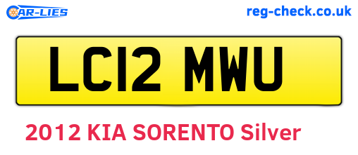 LC12MWU are the vehicle registration plates.