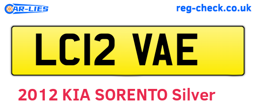 LC12VAE are the vehicle registration plates.