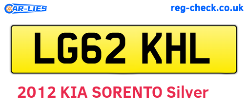 LG62KHL are the vehicle registration plates.