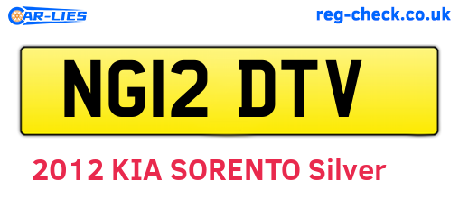 NG12DTV are the vehicle registration plates.