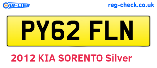 PY62FLN are the vehicle registration plates.