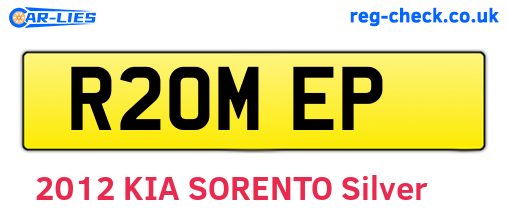 R20MEP are the vehicle registration plates.