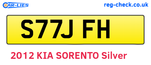 S77JFH are the vehicle registration plates.