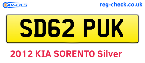 SD62PUK are the vehicle registration plates.