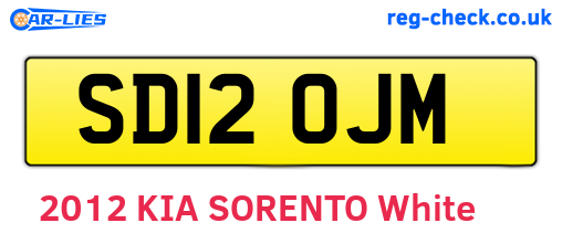 SD12OJM are the vehicle registration plates.