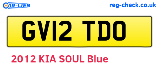 GV12TDO are the vehicle registration plates.