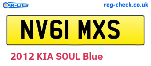 NV61MXS are the vehicle registration plates.
