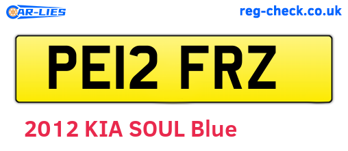 PE12FRZ are the vehicle registration plates.