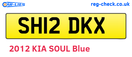 SH12DKX are the vehicle registration plates.