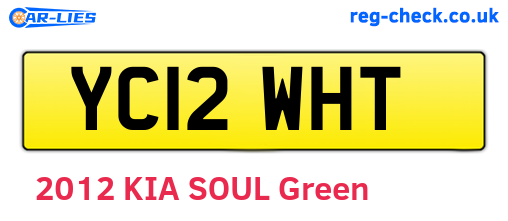 YC12WHT are the vehicle registration plates.