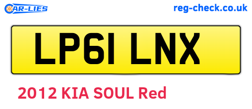 LP61LNX are the vehicle registration plates.
