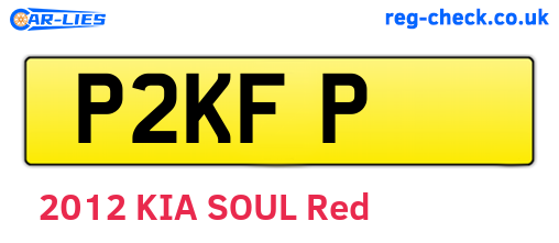 P2KFP are the vehicle registration plates.