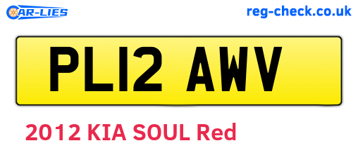 PL12AWV are the vehicle registration plates.