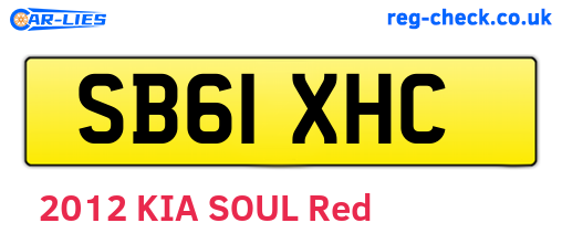 SB61XHC are the vehicle registration plates.