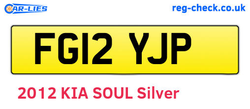 FG12YJP are the vehicle registration plates.
