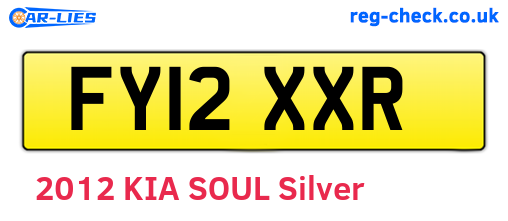 FY12XXR are the vehicle registration plates.