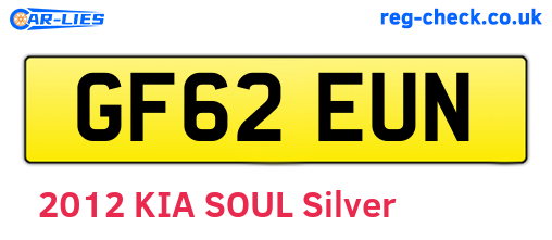 GF62EUN are the vehicle registration plates.