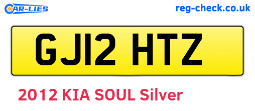 GJ12HTZ are the vehicle registration plates.
