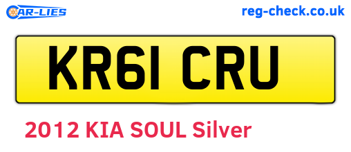 KR61CRU are the vehicle registration plates.