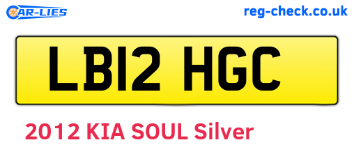 LB12HGC are the vehicle registration plates.