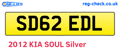 SD62EDL are the vehicle registration plates.