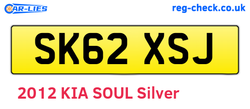 SK62XSJ are the vehicle registration plates.