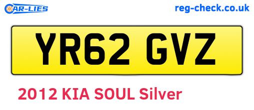 YR62GVZ are the vehicle registration plates.