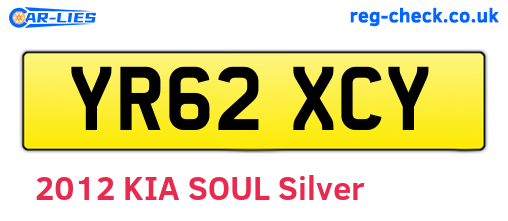YR62XCY are the vehicle registration plates.