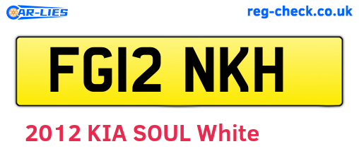 FG12NKH are the vehicle registration plates.