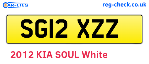 SG12XZZ are the vehicle registration plates.