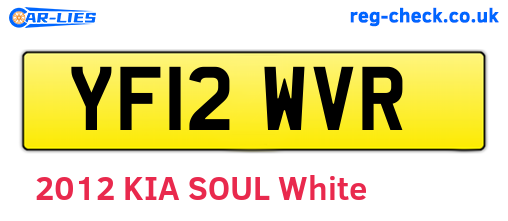 YF12WVR are the vehicle registration plates.