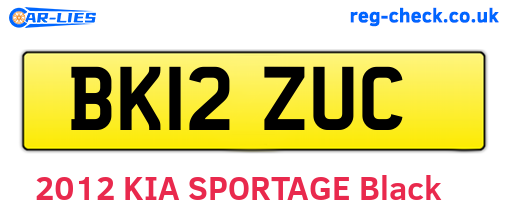 BK12ZUC are the vehicle registration plates.