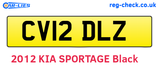 CV12DLZ are the vehicle registration plates.